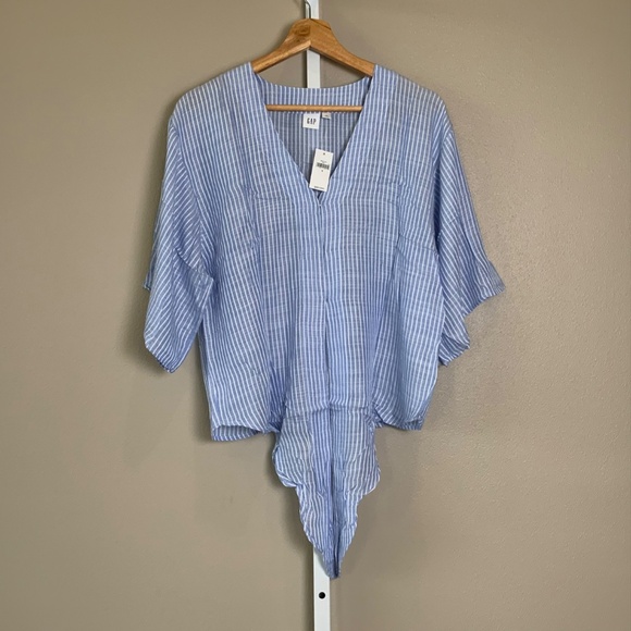 GAP Kimono Short Sleeve Tie-front Top - Picture 7 of 16